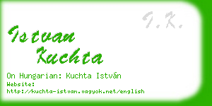 istvan kuchta business card